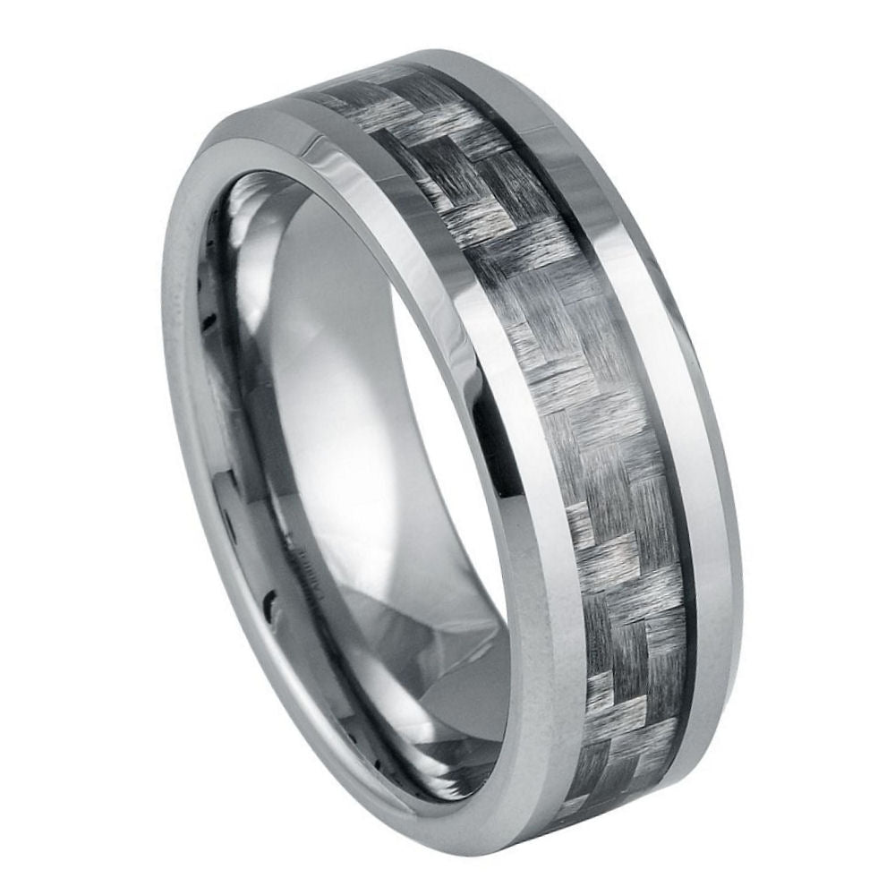 White Tungsten 8mm Comfort Fit Wedding Band – hypoallergenic, scratch-resistant | Exclusive Jewelers USA