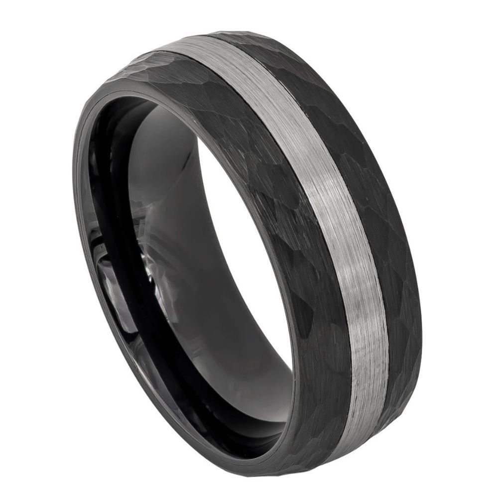 Tungsten Carbide 8mm Hammered Wedding Band – hypoallergenic, scratch-resistant | Exclusive Jewelers USA