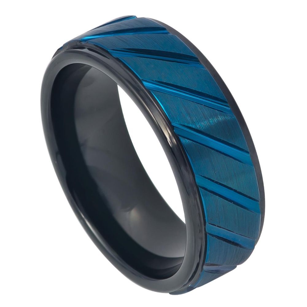 Tungsten Carbide 8mm Black Finish Wedding Band – hypoallergenic, scratch-resistant | Exclusive Jewelers USA