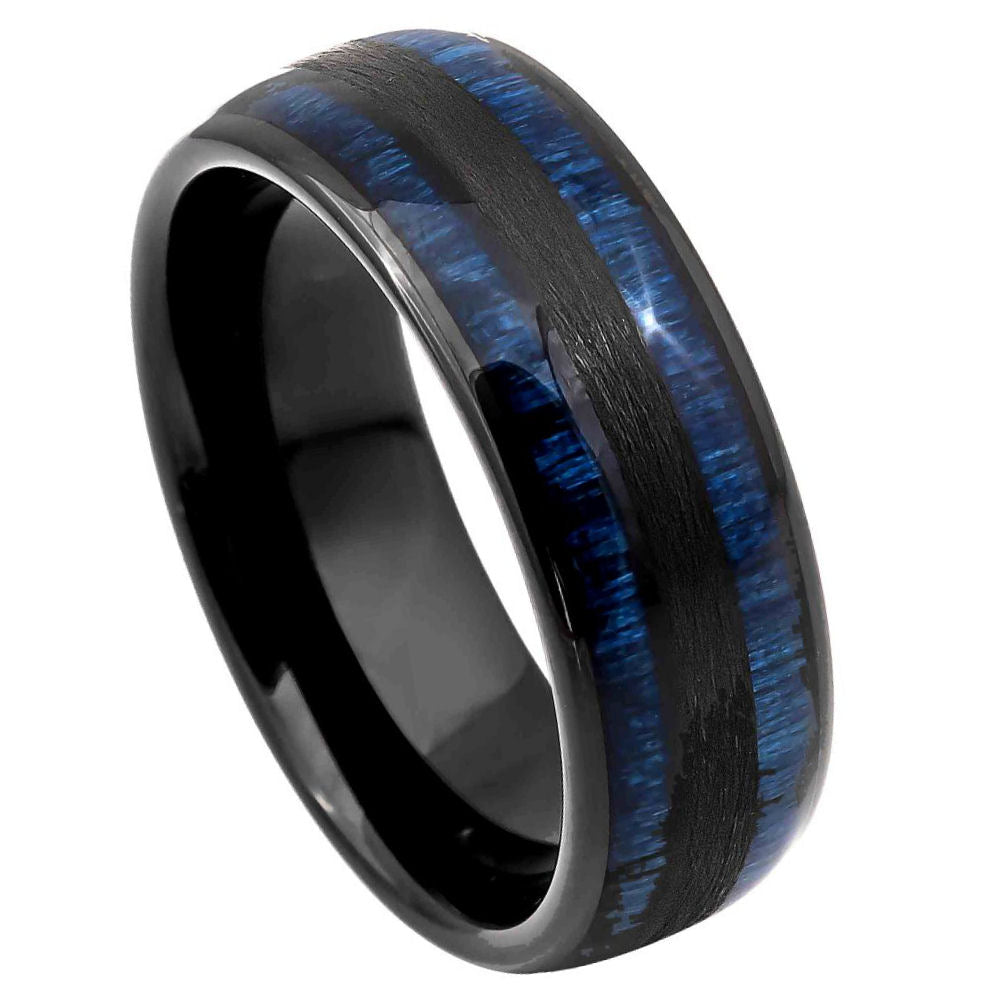 Tungsten Carbide 8mm Beveled Engagement Ring – hypoallergenic, scratch-resistant | Exclusive Jewelers USA
