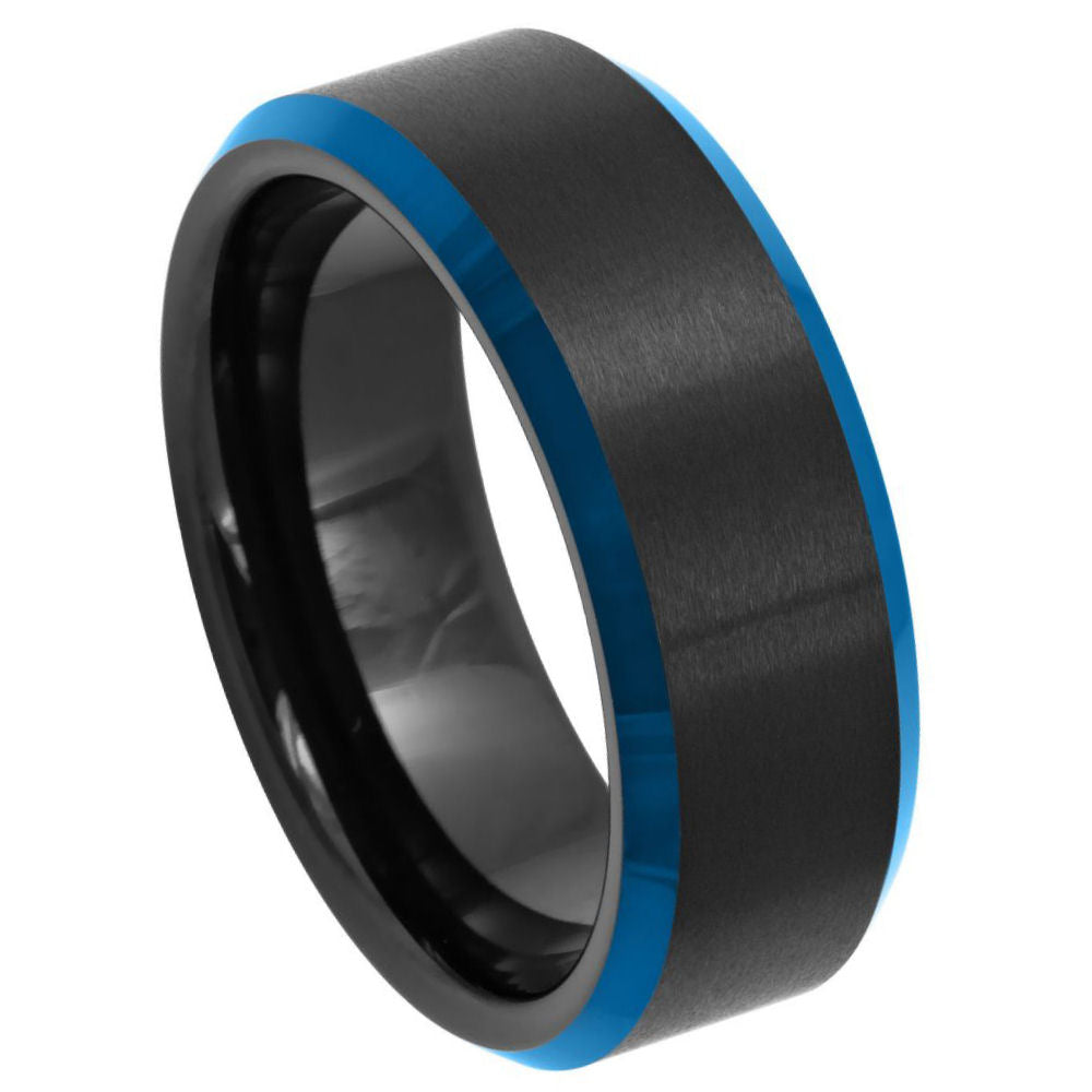 Black Tungsten 8mm Engagement Ring – hypoallergenic, scratch-resistant | Exclusive Jewelers USA