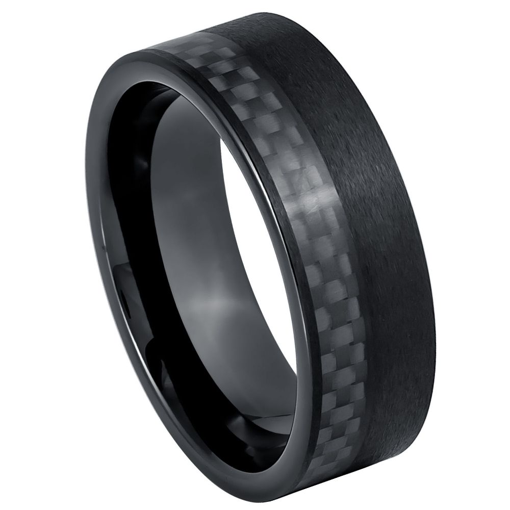 Black Tungsten 8mm Wedding Band – hypoallergenic, scratch-resistant | Exclusive Jewelers USA