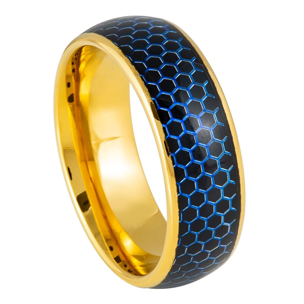Tungsten Carbide 8mm Beveled Edge Wedding Band – hypoallergenic, scratch-resistant | Exclusive Jewelers USA