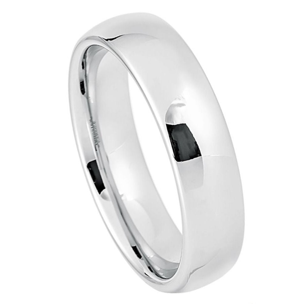 White Tungsten 6mm Wedding Band – hypoallergenic, scratch-resistant | Exclusive Jewelers USA