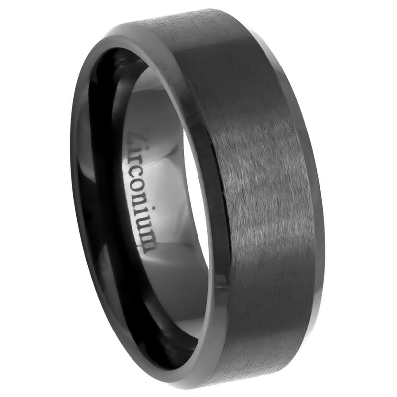 Zirconium 8mm Wedding Band