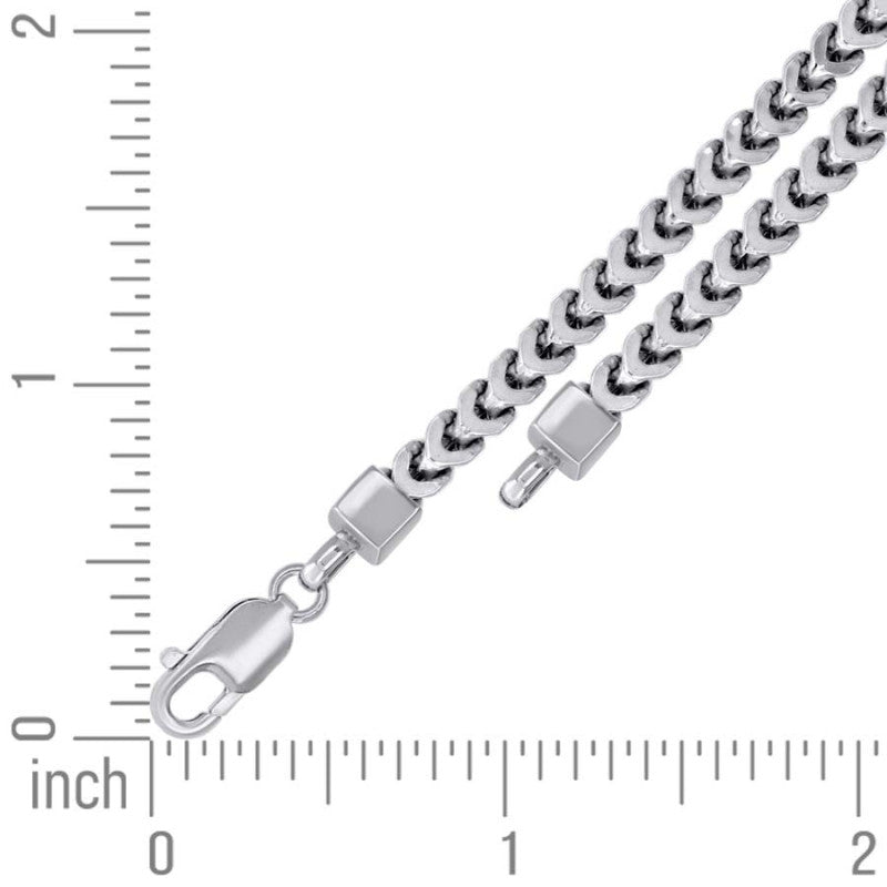 925 Silver Hollow Franco Chain 4.3mm