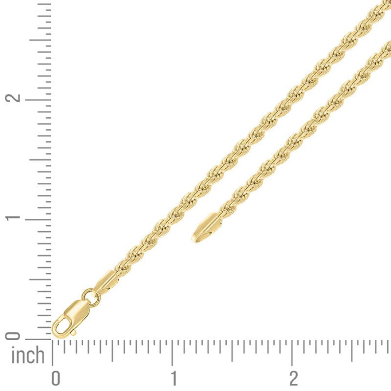 925 Silver Hollow Rope Chain 3.5mm