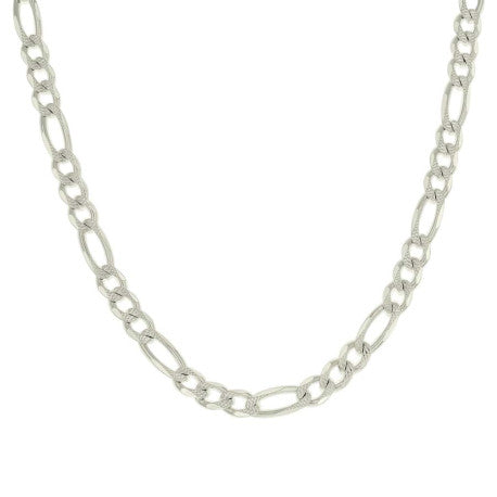 925 Silver Solid Pave Classic Figaro 5.0mm