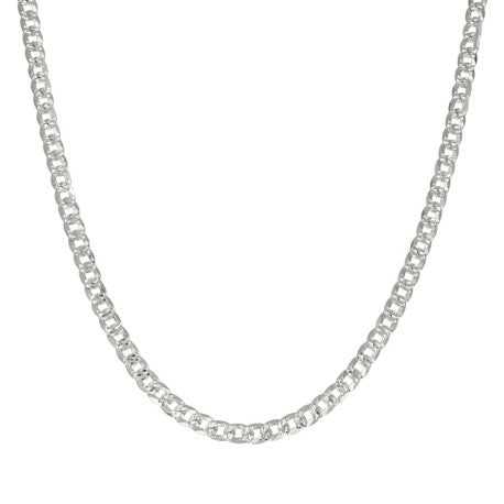 925 Silver Solid Pave Super Flat Cuban Chain 3.7mm