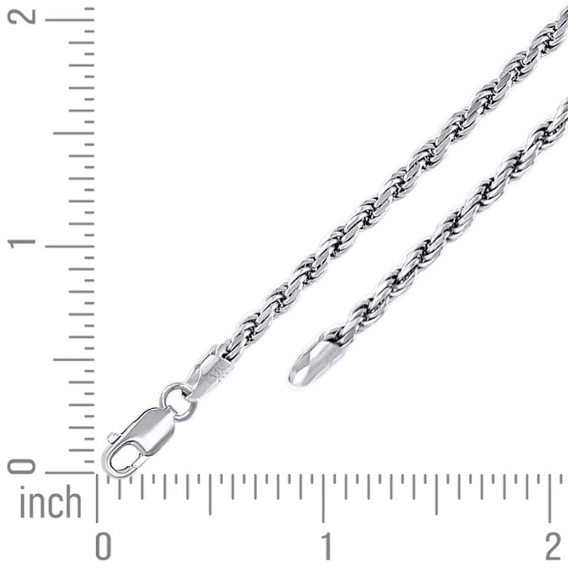 925 Silver Solid Rope Chain 3.5mm