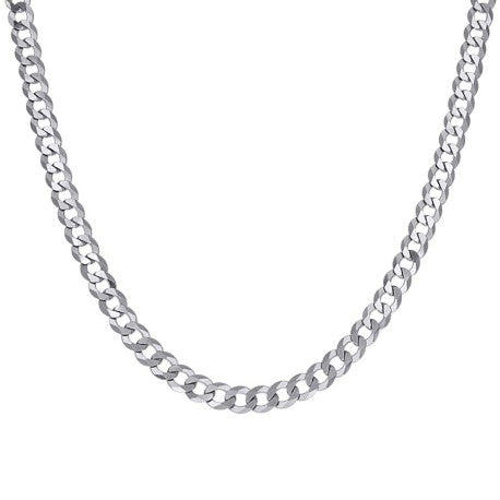 925 Silver Solid Super Flat Cuban Chain 6mm