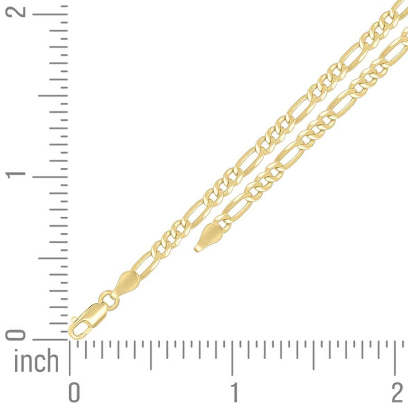 925 Silver Super Flat Figaro Chain 3.9mm