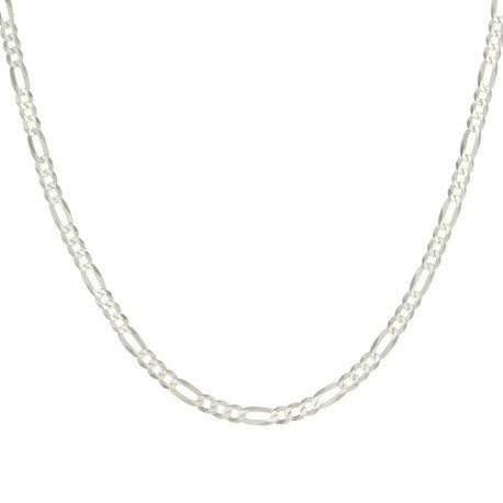 925 Silver Super Flat Figaro Chain 4.9mm
