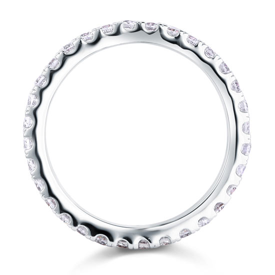 Eternity Ring Simulated Diamond Solid Sterling 925 Silver Wedding Band XFR8045