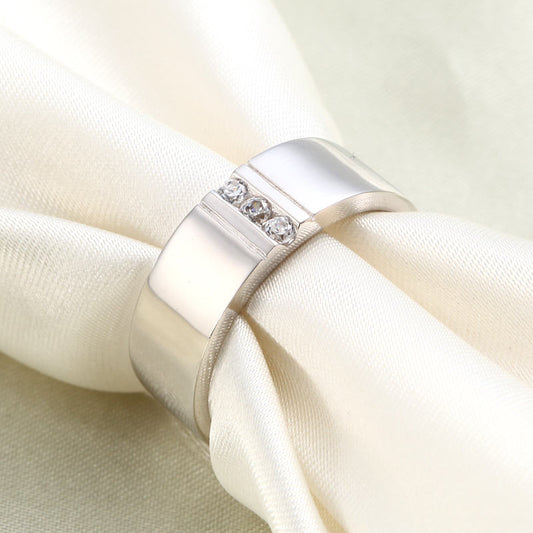 Men's Wedding Band Solid Sterling 925 Silver Ring XFR8054