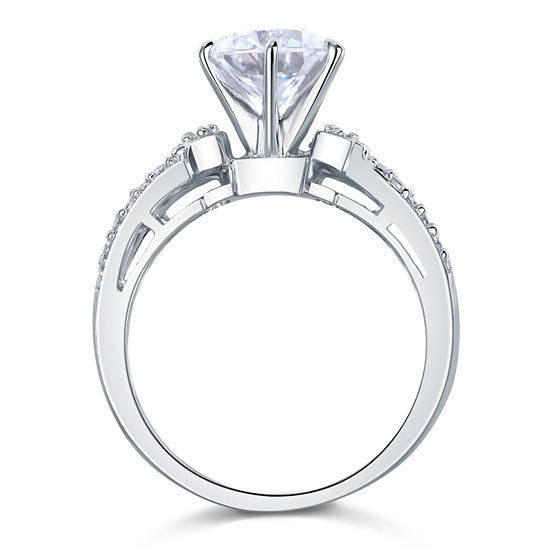 2 Carat Simulated Diamond Solid 925 Sterling Silver Wedding Engagement Ring XFR8078