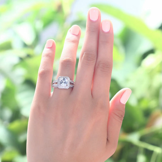 Vintage Style 1.5 Carat Simulated Diamond Solid 925 Sterling Silver Bridal Wedding Engagement Ring XFR8111