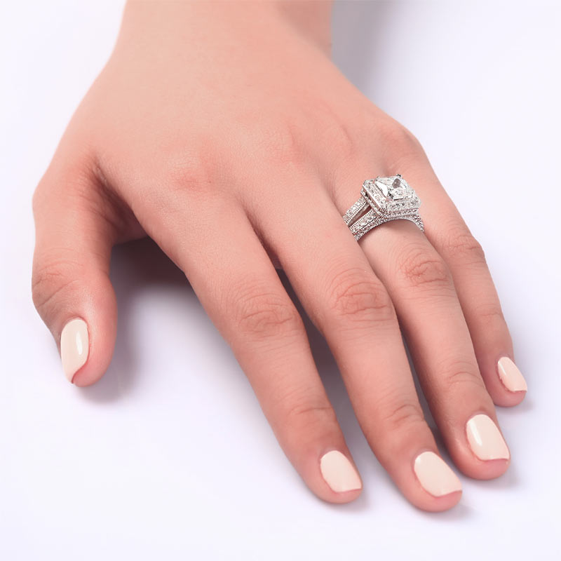 Vintage Style 1.5 Carat Simulated Diamond Solid 925 Sterling Silver Bridal Wedding Engagement Ring XFR8111