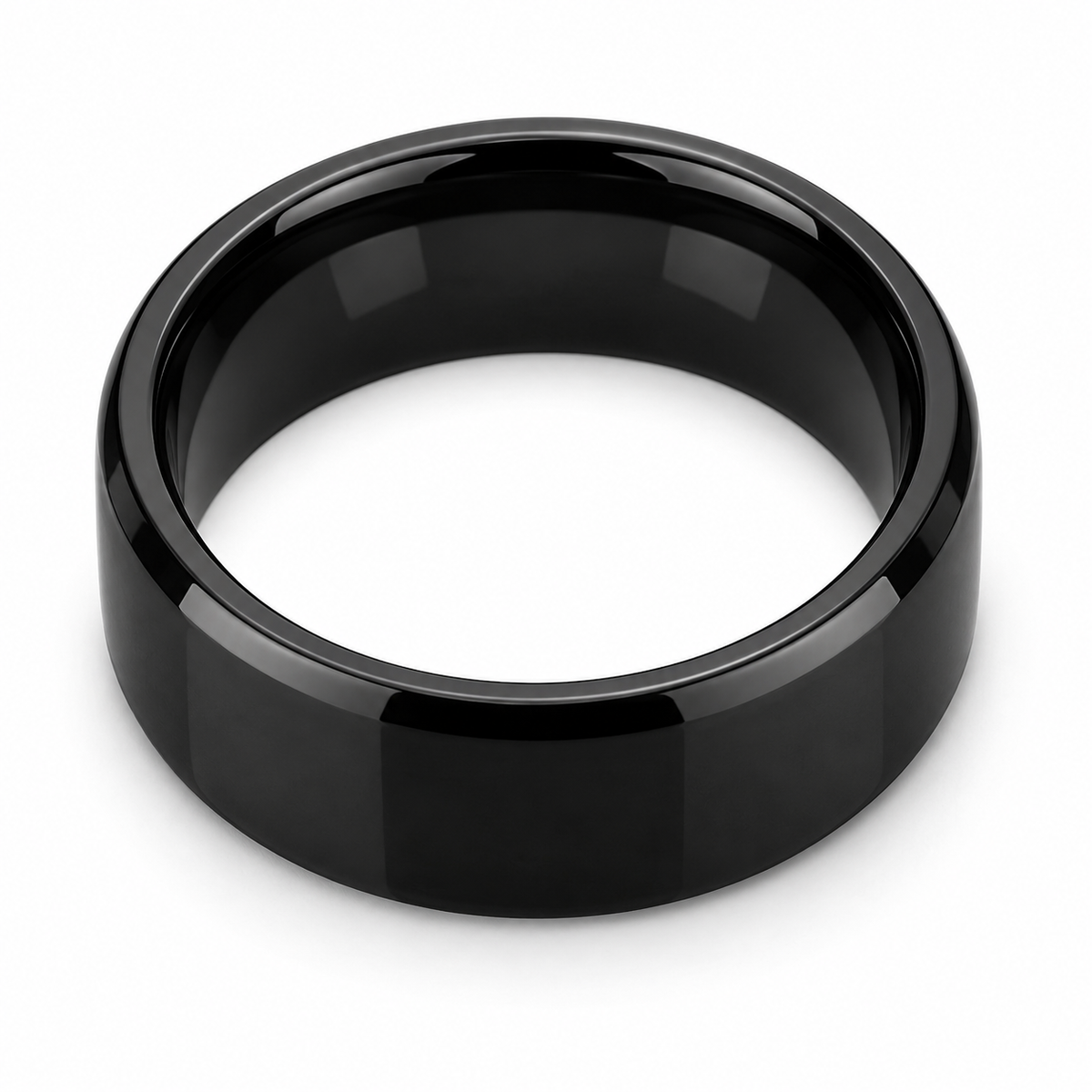 tungsten-8mm-wedding-band-4 top-down alternate product view