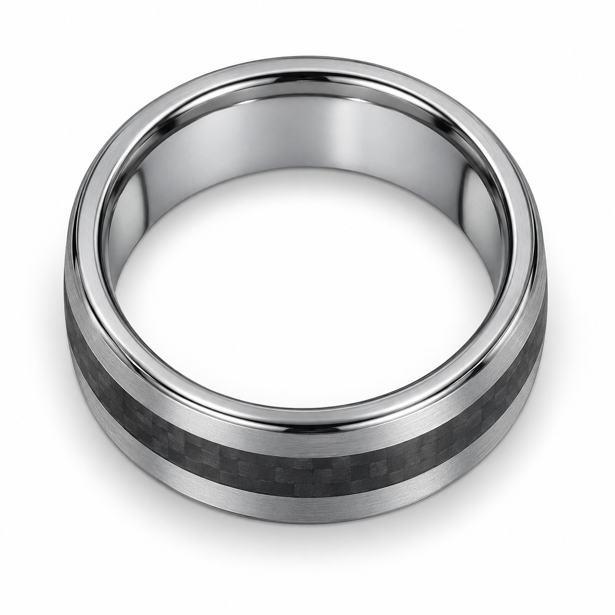 tungsten-9mm-wedding-band-3 top-down alternate product view