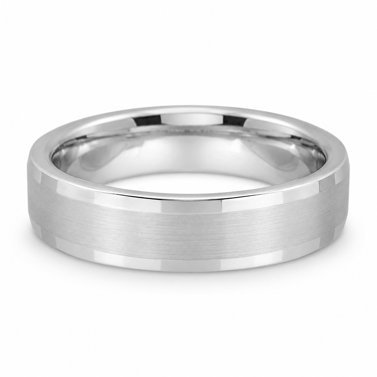 white-tungsten-6mm-brushed-promise-ring-5 horizontal product image