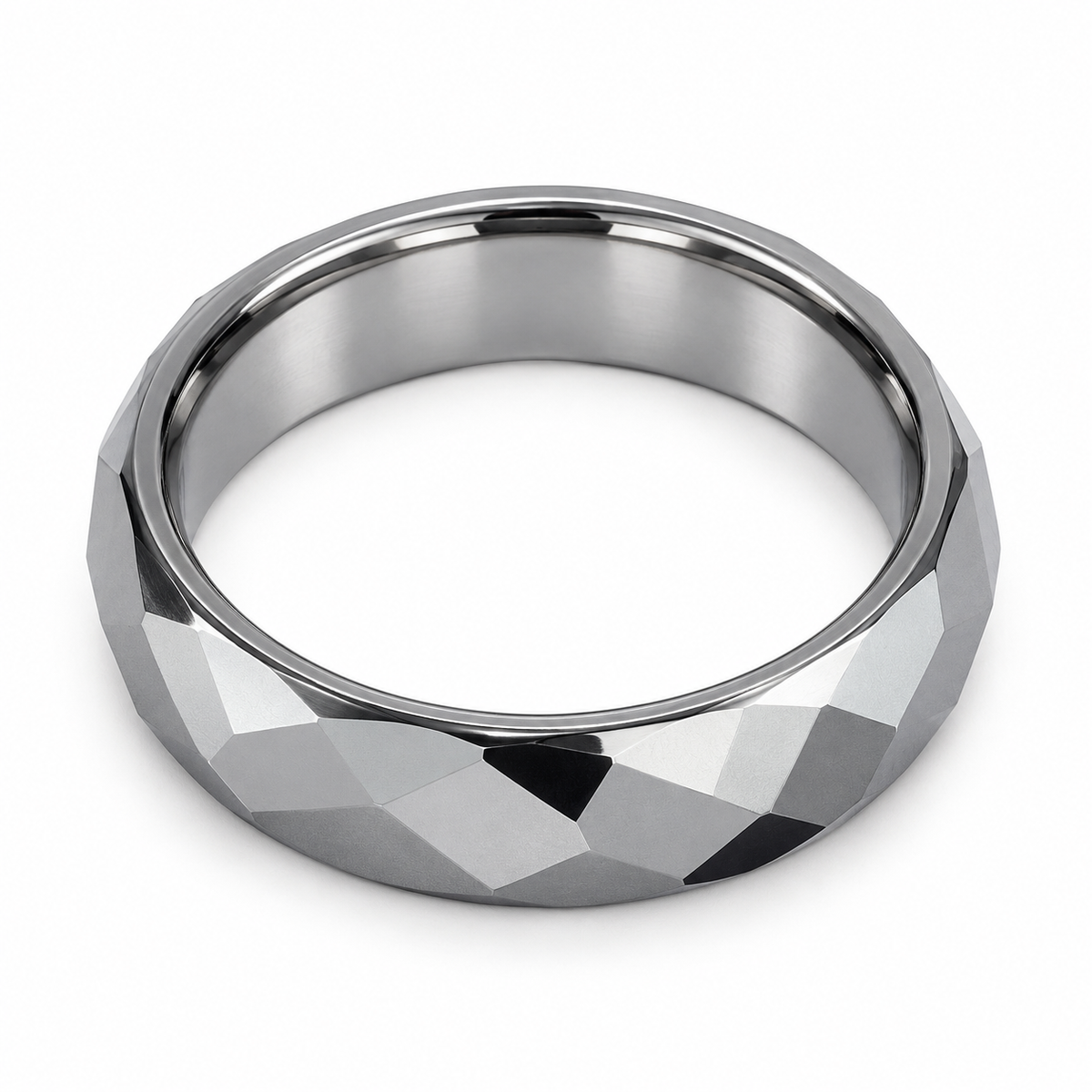 white-tungsten-6mm-engagement-ring-2 top-down alternate product view