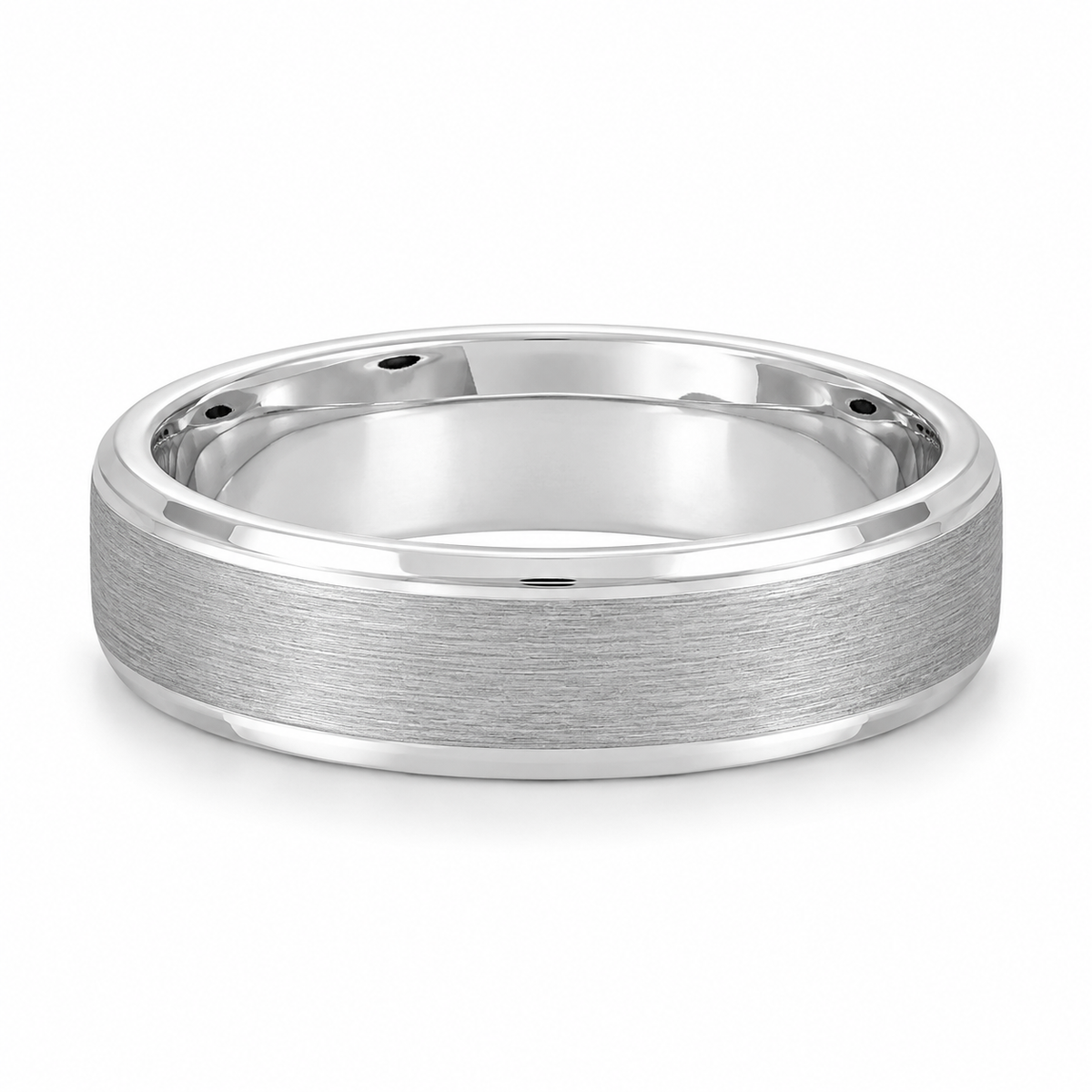 white-tungsten-6mm-matte-engagement-ring-5 horizontal product image