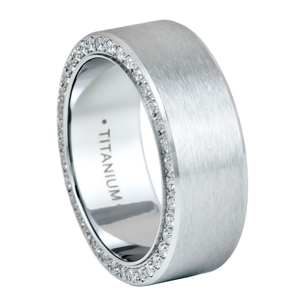 Titanium 8mm Engagement Ring – hypoallergenic, lightweight | Exclusive Jewelers USA
