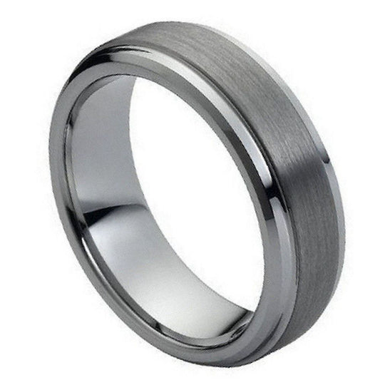 Tungsten 7mm Brushed Finish Wedding Band – hypoallergenic, scratch-resistant | Exclusive Jewelers USA