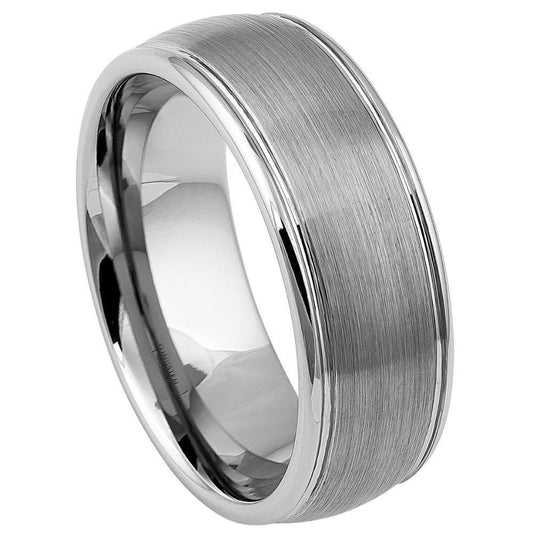 Tungsten Carbide 8mm Satin Finish Wedding Band – hypoallergenic, scratch-resistant | Exclusive Jewelers USA