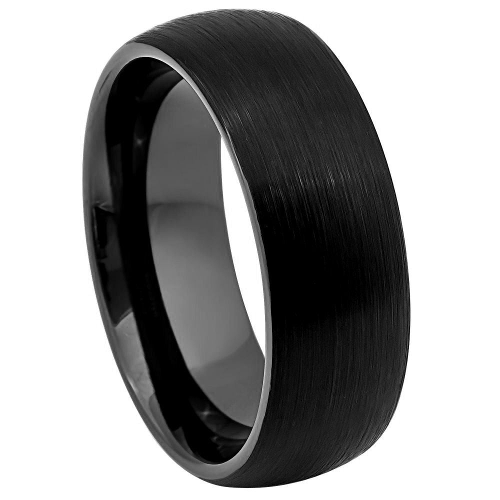Black Tungsten 8mm Wedding Band – hypoallergenic, scratch-resistant | Exclusive Jewelers USA