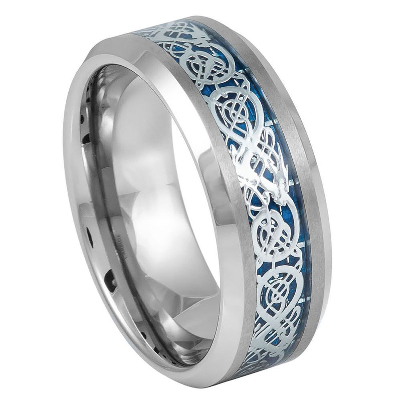 Damascus Steel 8mm Wedding Band