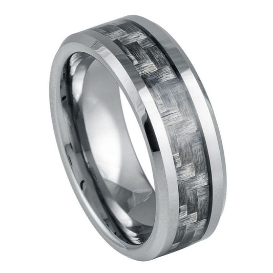 White Tungsten 8mm Comfort Fit Wedding Band – hypoallergenic, scratch-resistant | Exclusive Jewelers USA