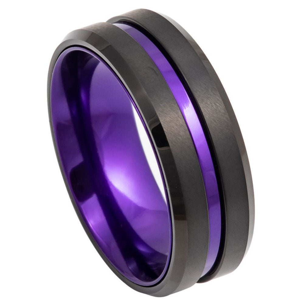 Black Tungsten 8mm Modern Wedding Band – hypoallergenic, scratch-resistant | Exclusive Jewelers USA