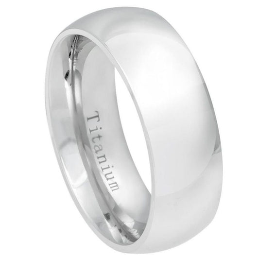 Titanium 8mm Engagement Ring – hypoallergenic, lightweight | Exclusive Jewelers USA