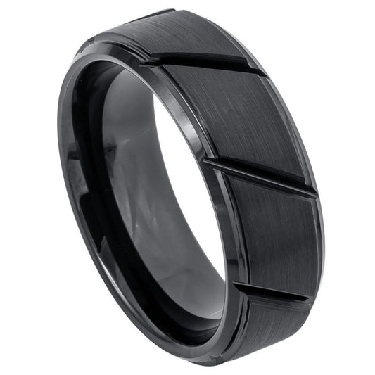 Tungsten Carbide 8mm Matte Finish Wedding Band – hypoallergenic, scratch-resistant | Exclusive Jewelers USA