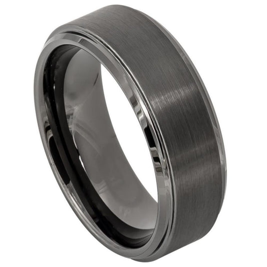 Tungsten Carbide 8mm Brushed Wedding Band – hypoallergenic, scratch-resistant | Exclusive Jewelers USA
