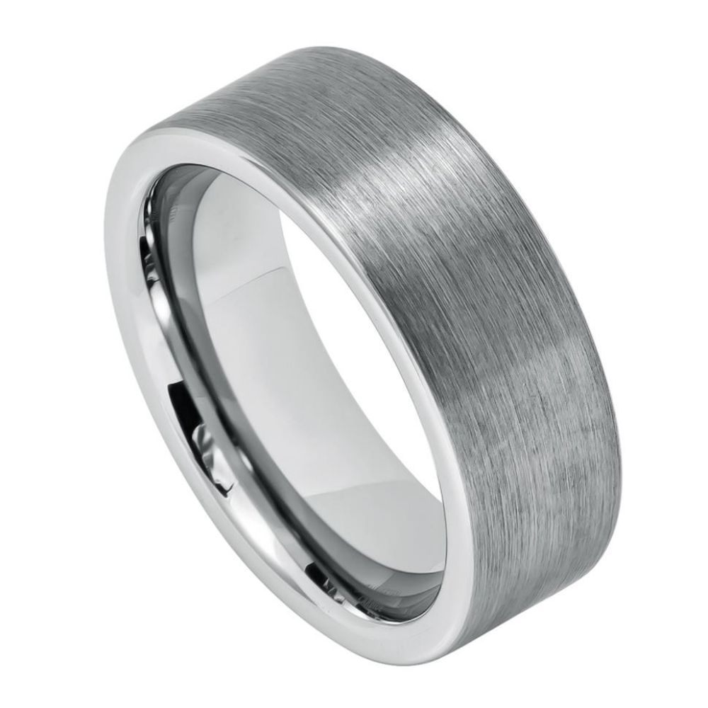 Tungsten Carbide 8mm Brushed Wedding Band – hypoallergenic, scratch-resistant | Exclusive Jewelers USA