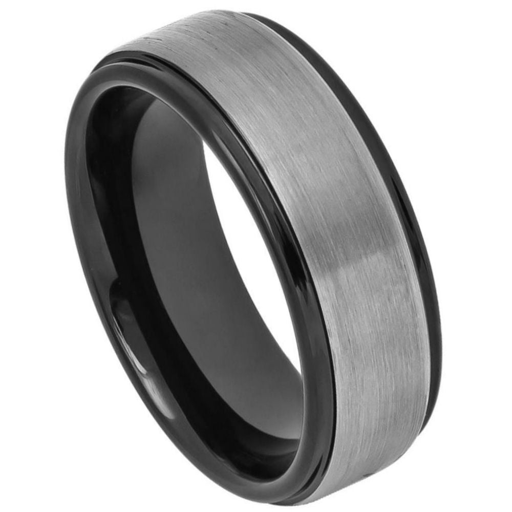 Tungsten Carbide 8mm Brushed Matte Wedding Band – hypoallergenic, scratch-resistant | Exclusive Jewelers USA