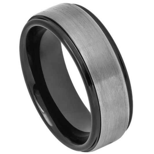 Tungsten Carbide 8mm Brushed Matte Wedding Band – hypoallergenic, scratch-resistant | Exclusive Jewelers USA
