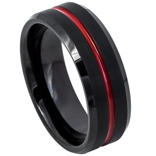 Tungsten 8mm Brushed Finish Wedding Band – hypoallergenic, scratch-resistant | Exclusive Jewelers USA