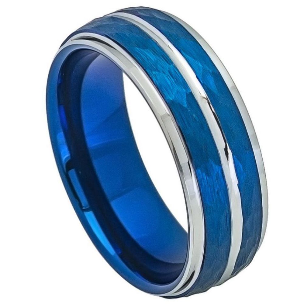 Tungsten Carbide 8mm Wedding Band Beveled Edge – hypoallergenic, scratch-resistant | Exclusive Jewelers USA