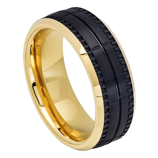 Tungsten Carbide 8mm Wedding Band Hammered – hypoallergenic, scratch-resistant | Exclusive Jewelers USA