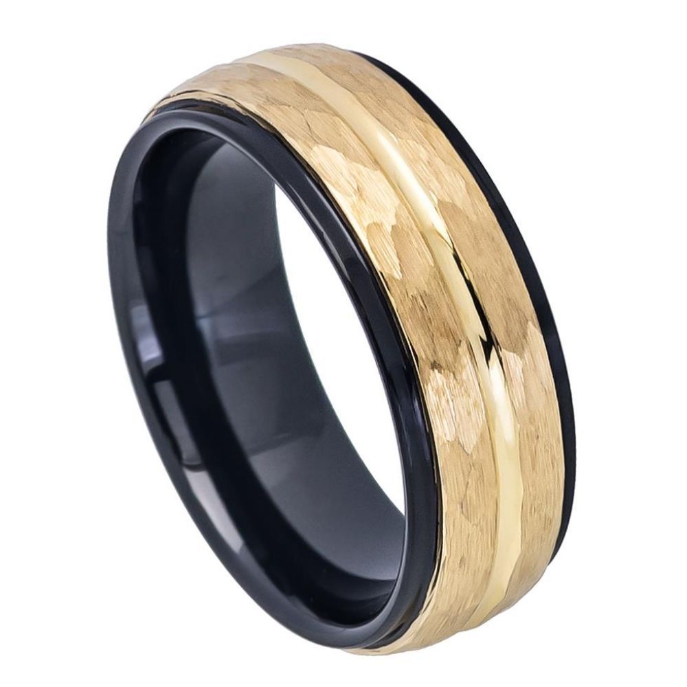 Tungsten 8mm Black Inlay Promise Ring – hypoallergenic, scratch-resistant | Exclusive Jewelers USA