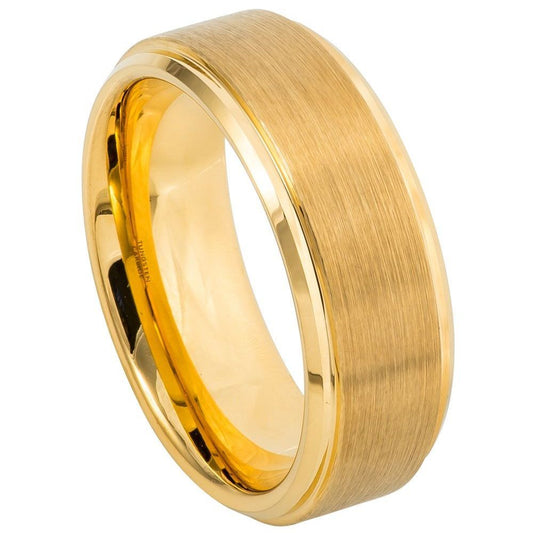 Tungsten 8mm Beveled Promise Ring – hypoallergenic, scratch-resistant | Exclusive Jewelers USA