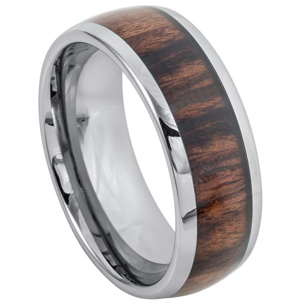 Tungsten Carbide 8mm Men's Wedding Band – hypoallergenic, scratch-resistant | Exclusive Jewelers USA