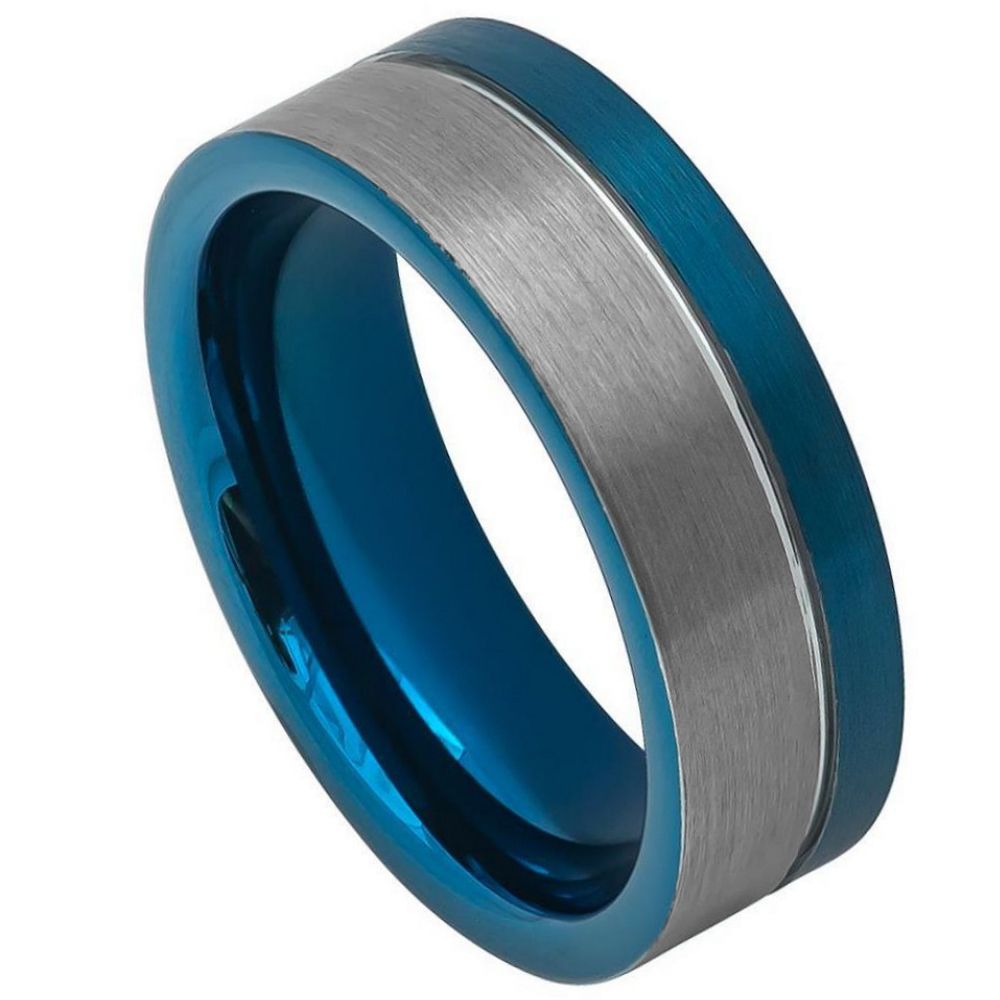 Tungsten Carbide 8mm Wedding Band Black Inlay – hypoallergenic, scratch-resistant | Exclusive Jewelers USA