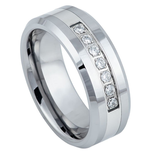 Tungsten Carbide 8mm Polished Wedding Band – hypoallergenic, scratch-resistant | Exclusive Jewelers USA