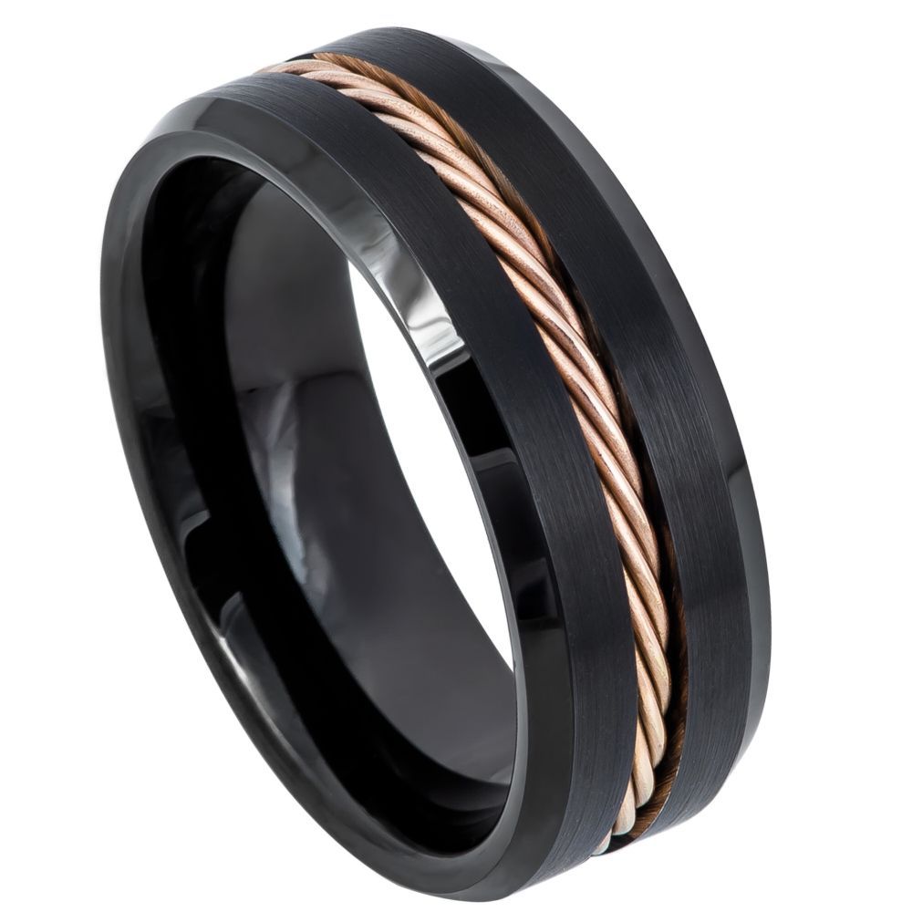 Tungsten Carbide 8mm Brushed Promise Ring – hypoallergenic, scratch-resistant | Exclusive Jewelers USA