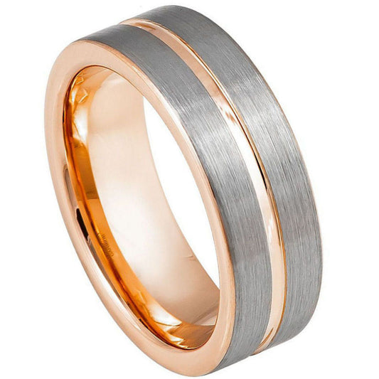 Tungsten Carbide 8mm Brushed Wedding Band – hypoallergenic, scratch-resistant | Exclusive Jewelers USA
